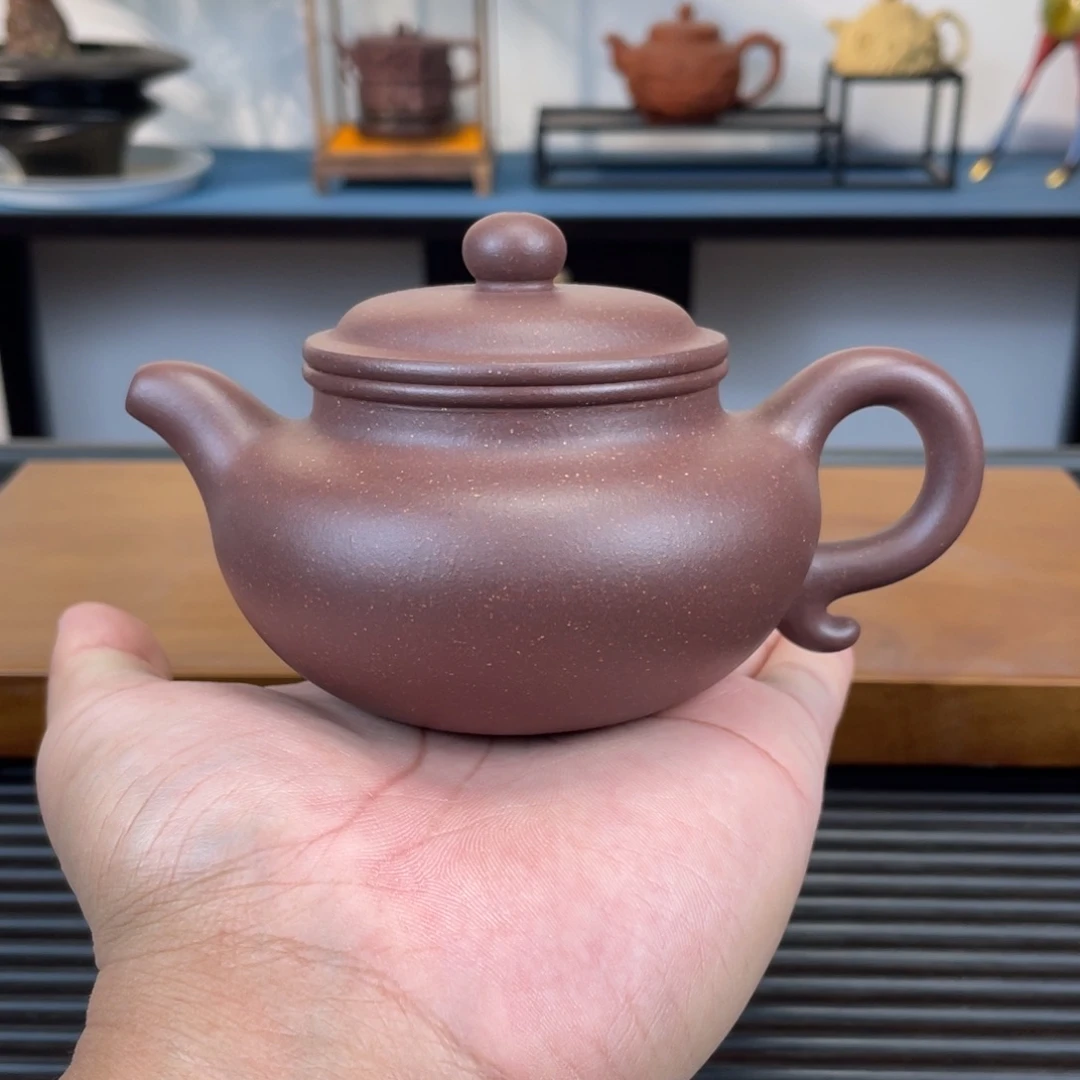 紫砂茶壶底槽青仿古220cc
