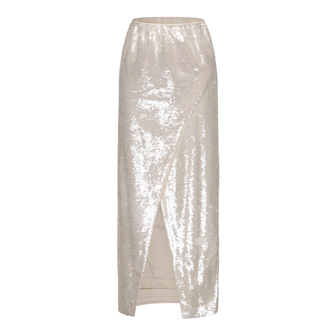 【年中回馈】JUNYANG杨君 皎如玉闪片秀款半裙