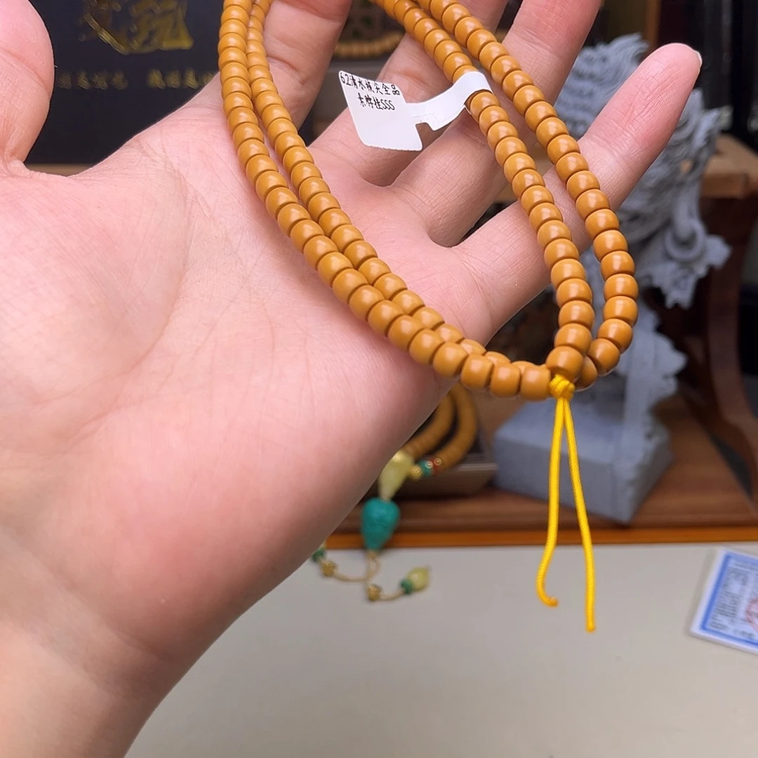 橄榄核手串/手链【听松文玩】sss级工艺精品橄榄核尖长串6.2素