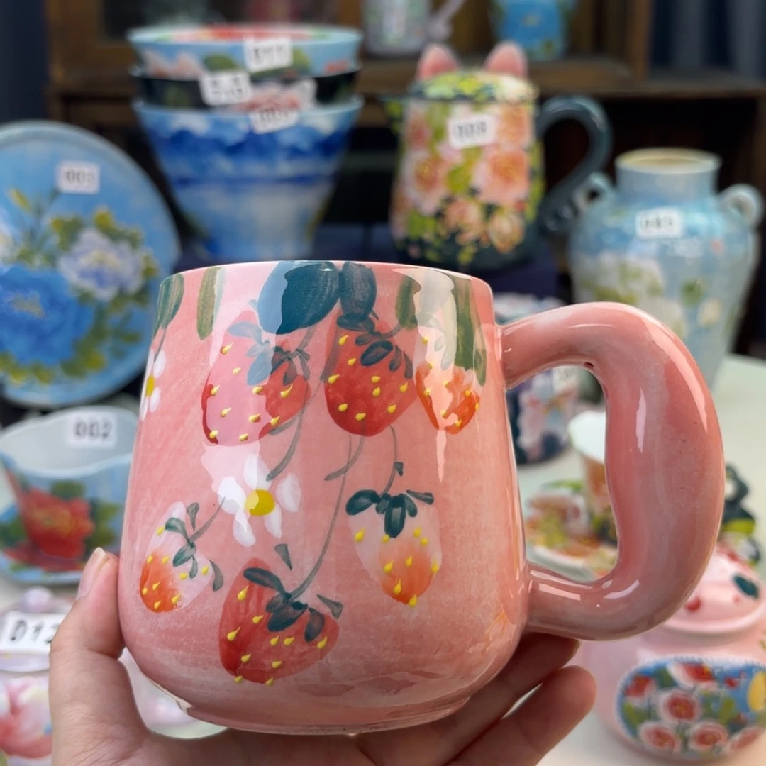 景德镇手绘高温釉下彩陶瓷茶具