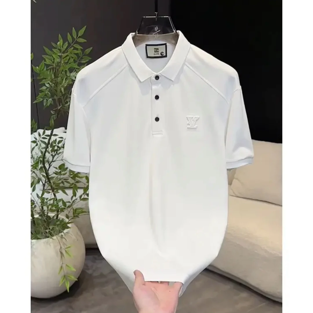 阿畅男装-夏季新款凉感速干透气商务休闲百搭短袖POLO衫男63038