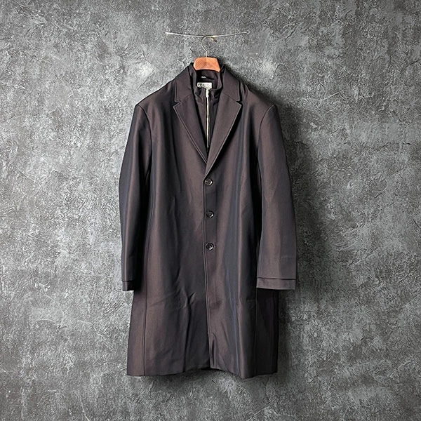 FFIXXED STUDIOS羊毛平驳领假两件男休闲毛呢大衣AW21MENOUT02BL