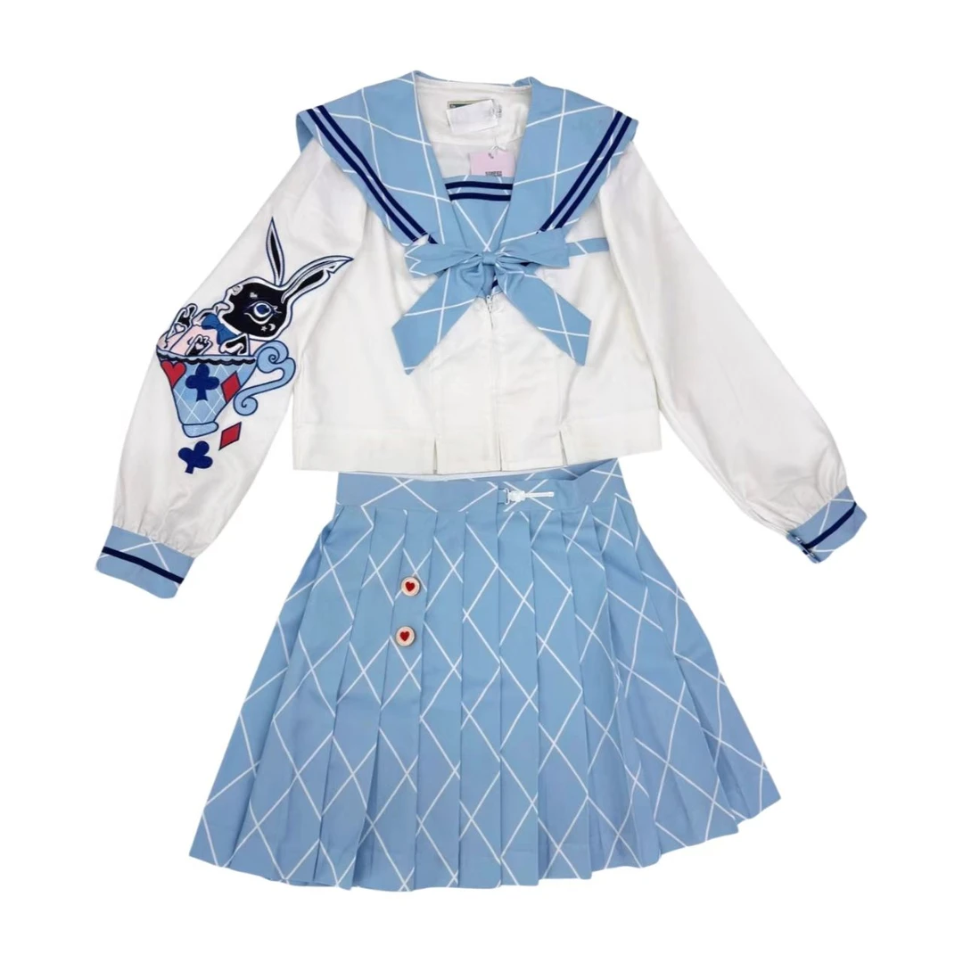 【集弗服饰】JK制服学院风褶皱套装25新款夏季甜美百褶时尚女装