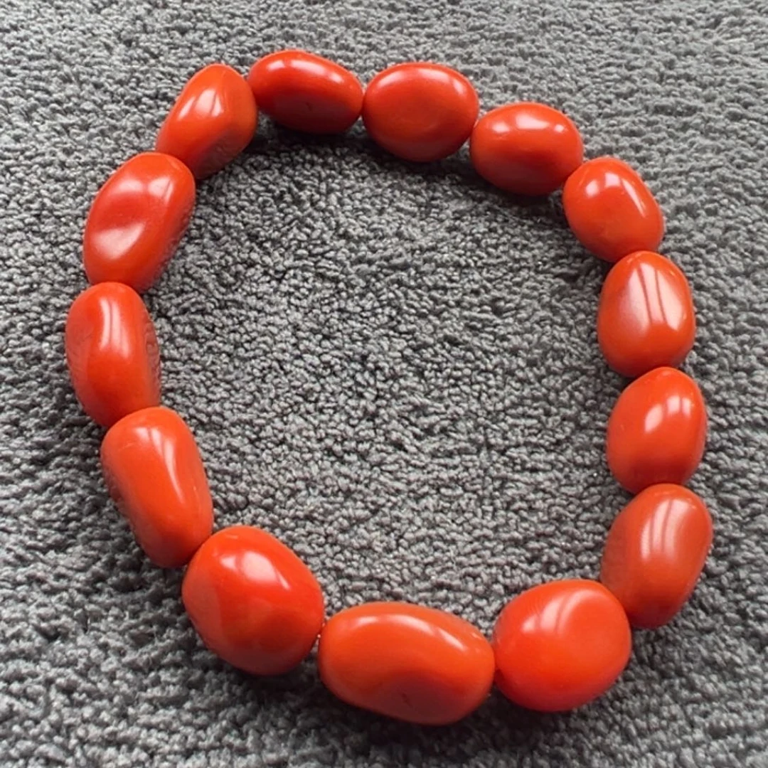 细***薇南红玛瑙未镶嵌大水沟随型手串