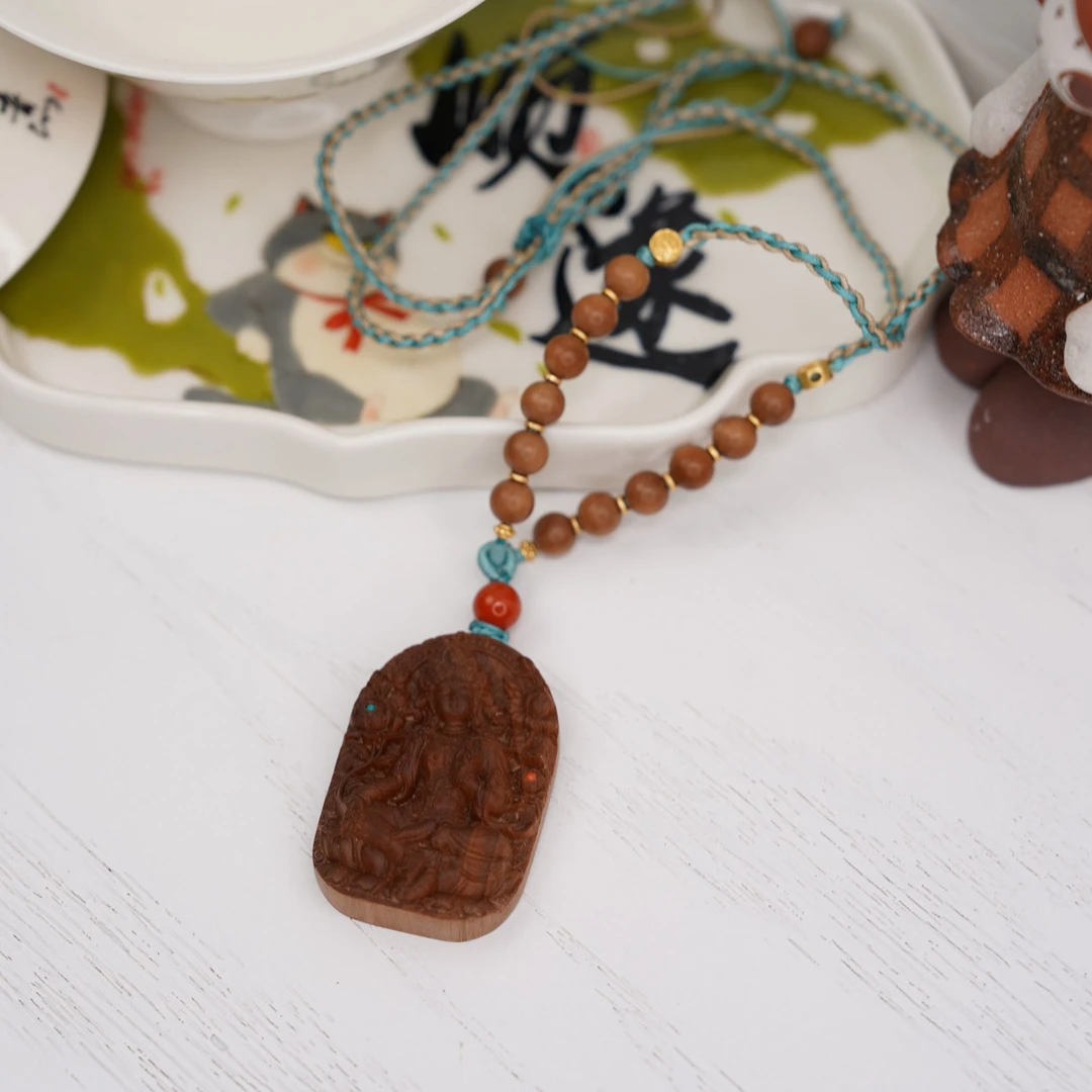 茗香.老山檀度母项链挂件