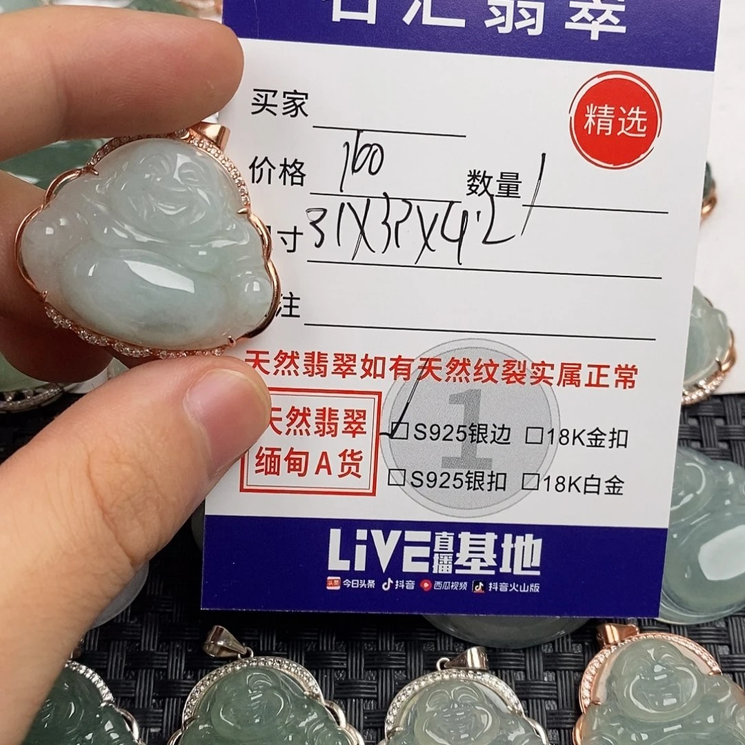 翡翠银S925镶嵌颈饰