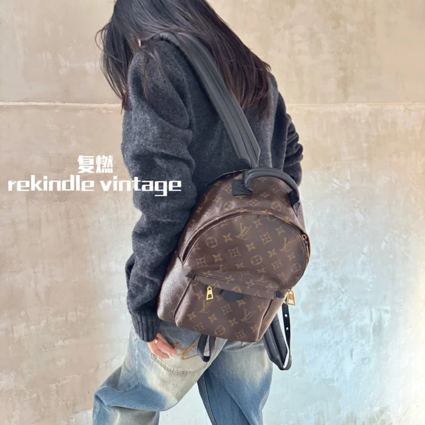 95新 LouisVuitton/路易威登 复燃精选/老花小号双肩包