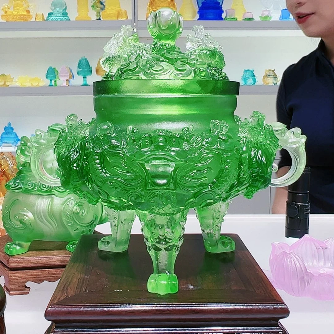 【闪购商品】手工艺品琉璃九龙香炉