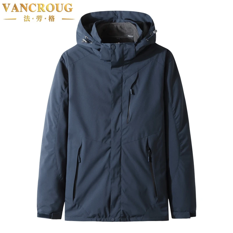 VANCROUG/法劳格夹克男士秋冬大码棉衣保暖宽松户外休闲加厚外套