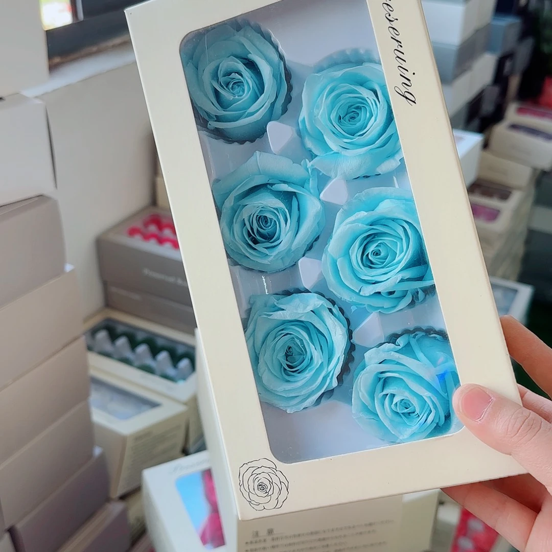 蓝色6号蓝色大花头玫瑰1盒