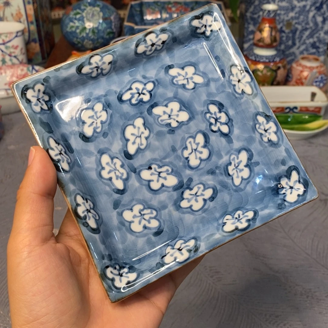 微瑕，源右卫门13 厘米 小杨瓷器陶瓷陶瓷