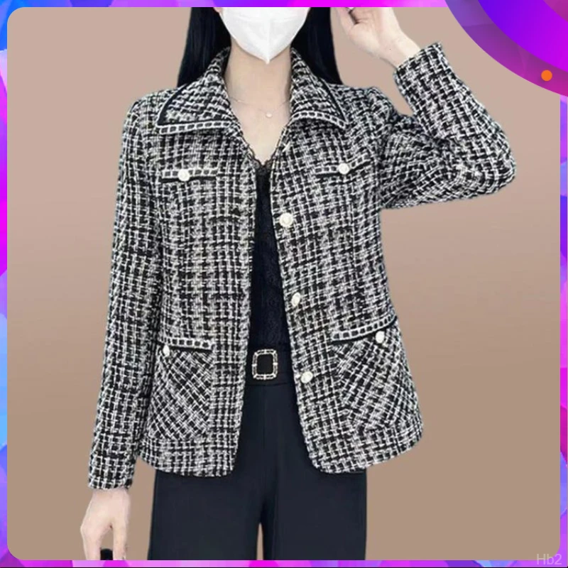 高档直播款2025秋款小香风外套开衫韩系洋气外套上衣短款修身减龄