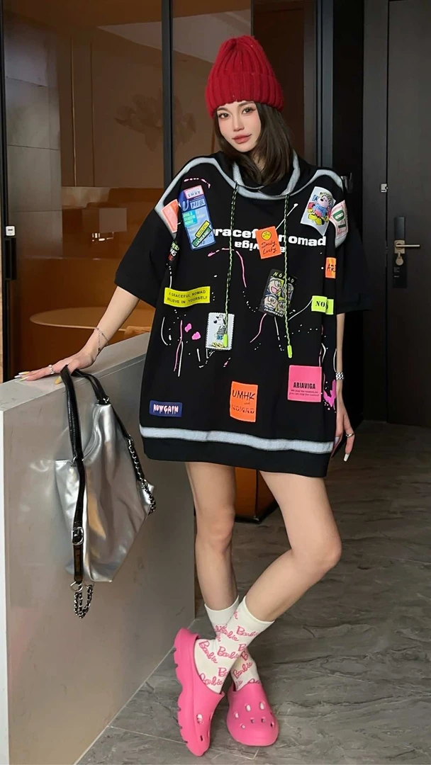 【说说潮牌】潮酷嘻哈时尚多标系列高级感ins戴帽T恤男女同款半袖