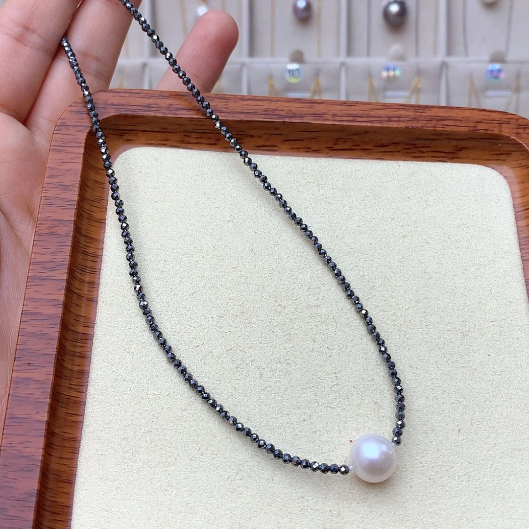 淡水珍珠颈饰银S925镶嵌
