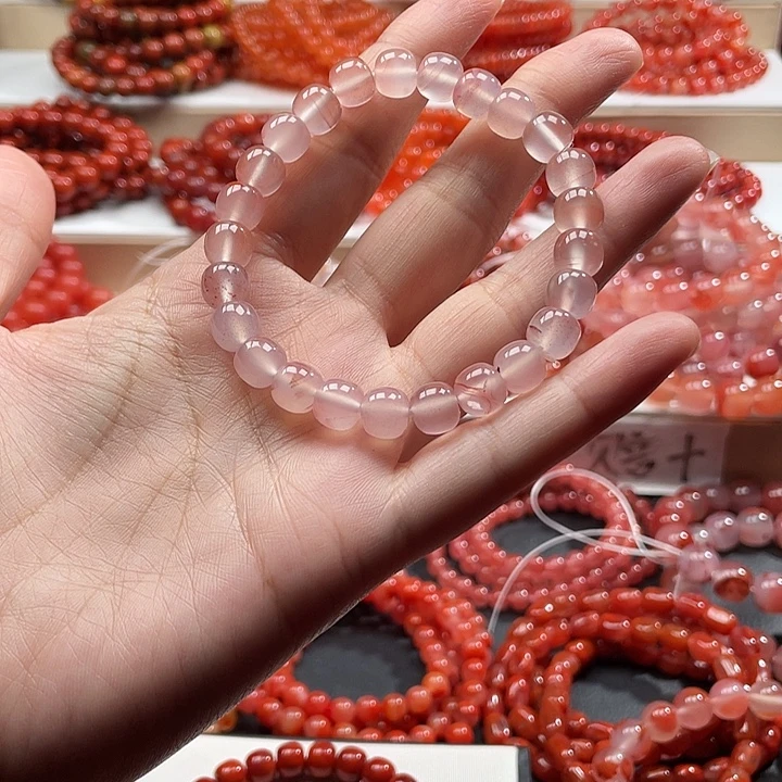 南红玛瑙未镶嵌手链