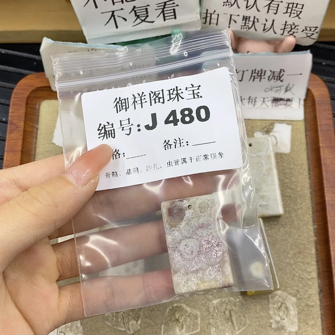 硅化珊瑚（珊瑚玉）未镶嵌颈饰•****啊