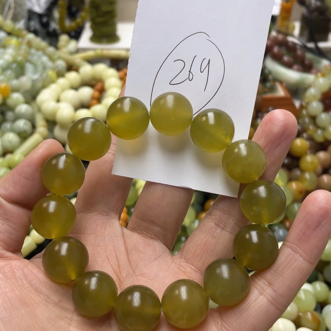 蛇纹石玉手链未镶嵌夜****卝