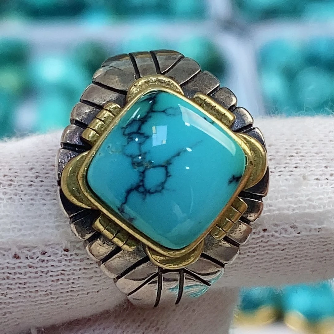 绿松石配饰银S925镶嵌