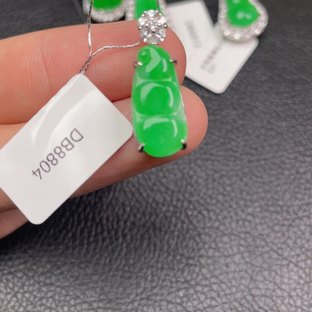 翡翠吊坠(不含链)银S925镶嵌