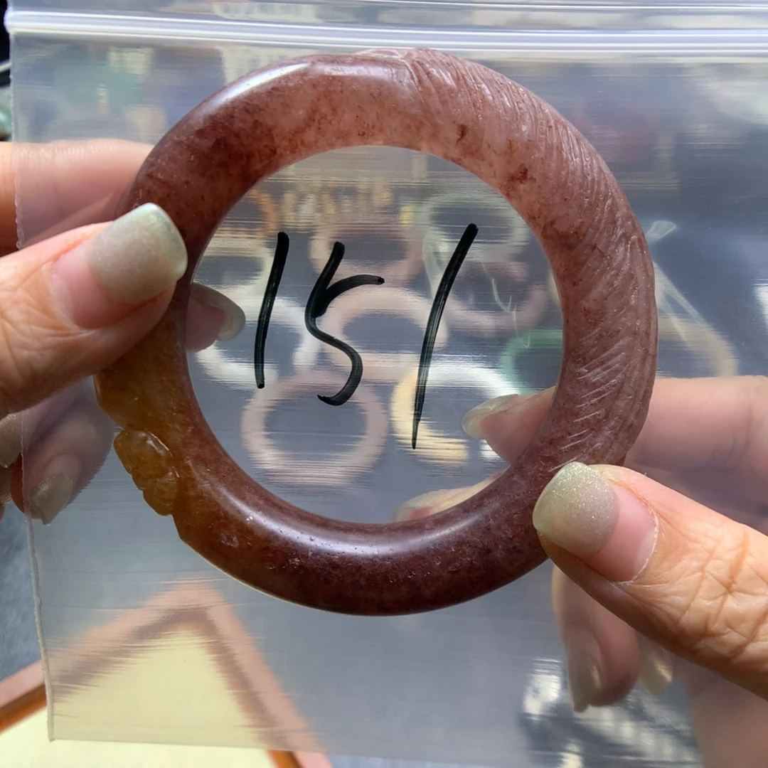 石英质玉手镯未镶嵌冰*~