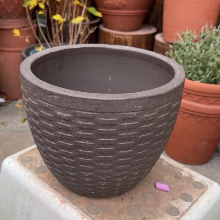 紫砂花盆口24高30宜兴紫砂