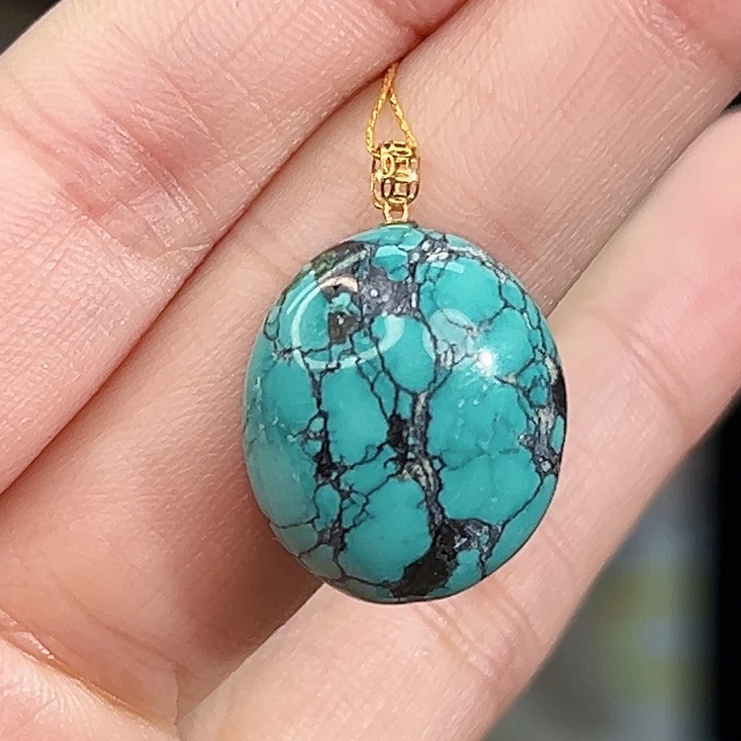 绿松石18K金镶嵌珠宝奇石