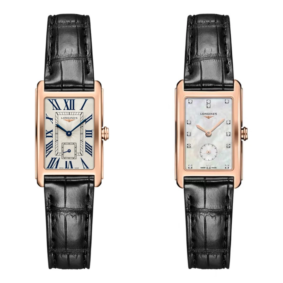 99新 Longines/浪琴 黛绰维纳中号/石英/18K金白盘/表径20.8-32mm