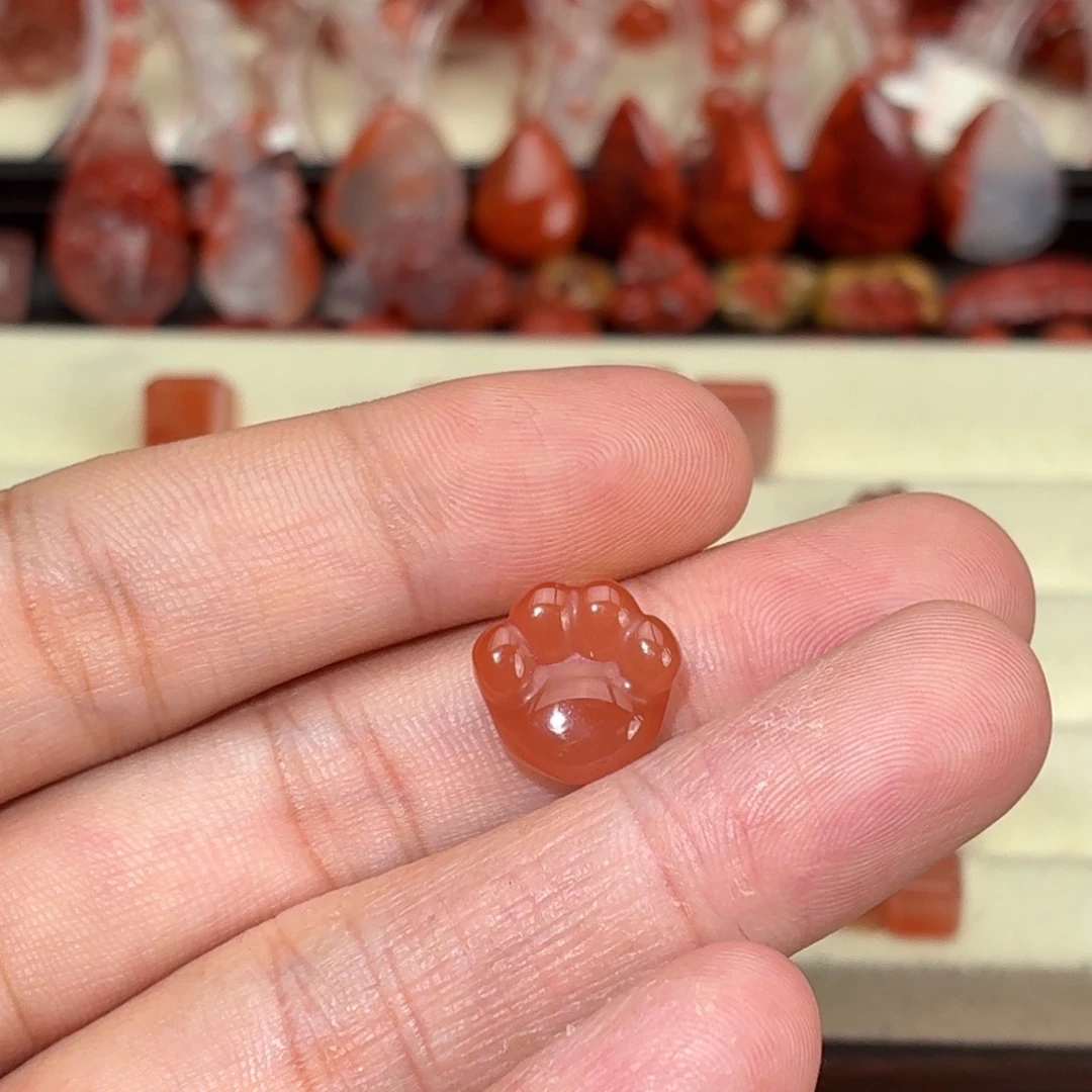 *****南红玛瑙未镶嵌颈饰猫爪1