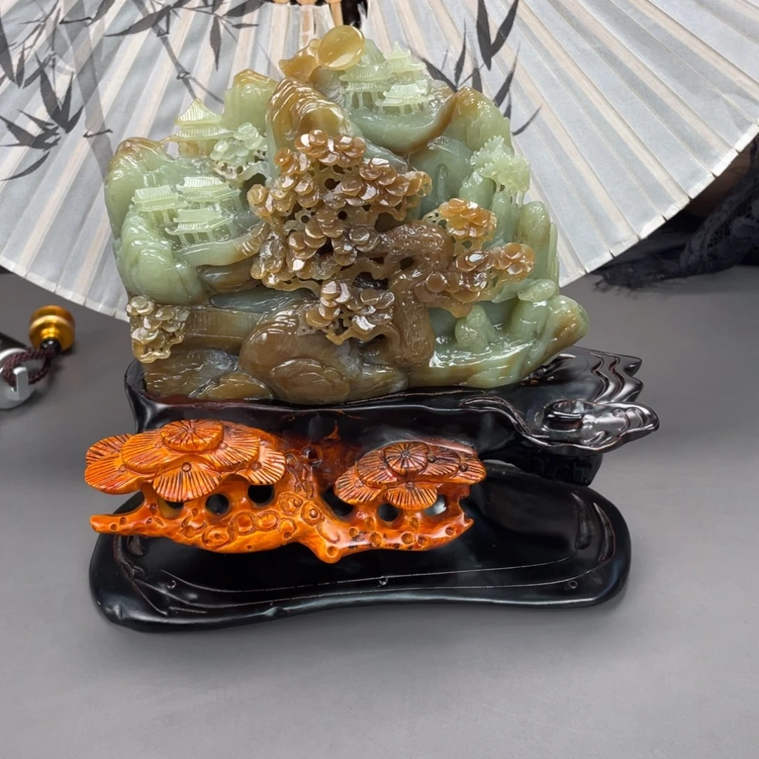 和田玉未镶嵌摆件