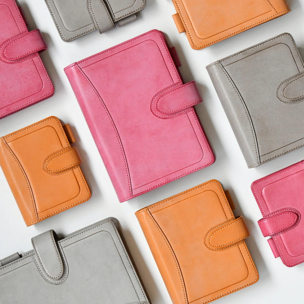 DaVinci达芬奇 Roroma Hook限定色 肉肉马按扣式手账本真皮笔记本