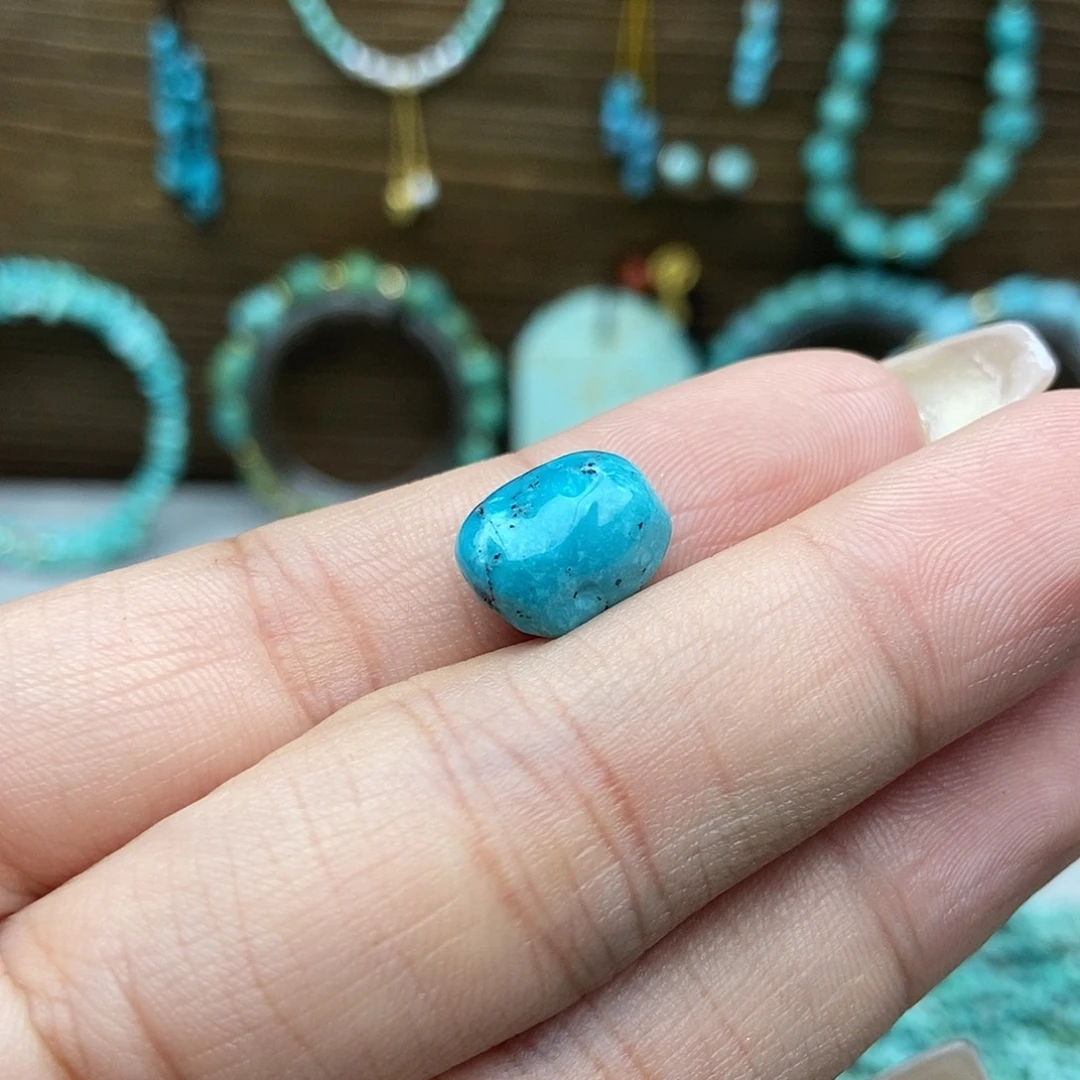 绿松石未镶嵌玉化随行豆