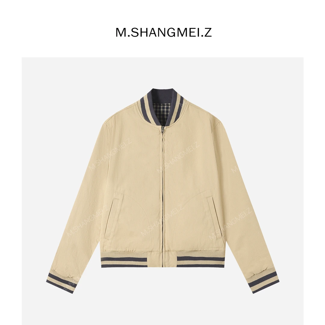 M.SHANGMEI.Z/沐熙【双面老钱】美大哥老钱双面穿字母外套X10A31082