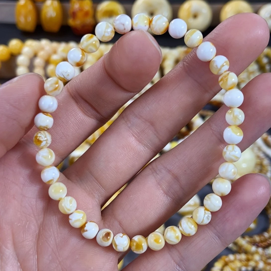 琥珀手链未镶嵌6mm左右