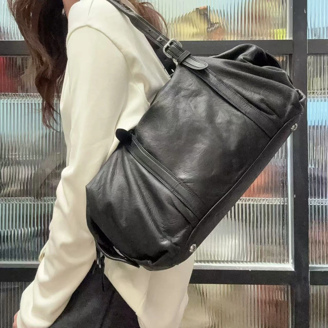 95新 LOEWE/罗意威 【蕾】 2JA604 黑色饺子手拎包