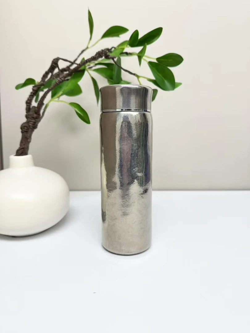 300ml 纯钛亮面锤纹保温杯便携旅行双层真空车载