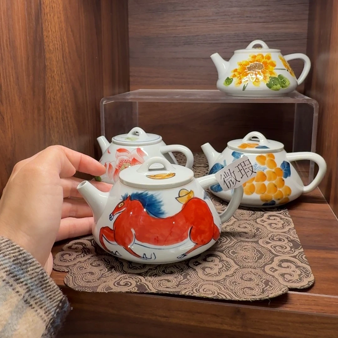 釉下彩纯手绘微瑕