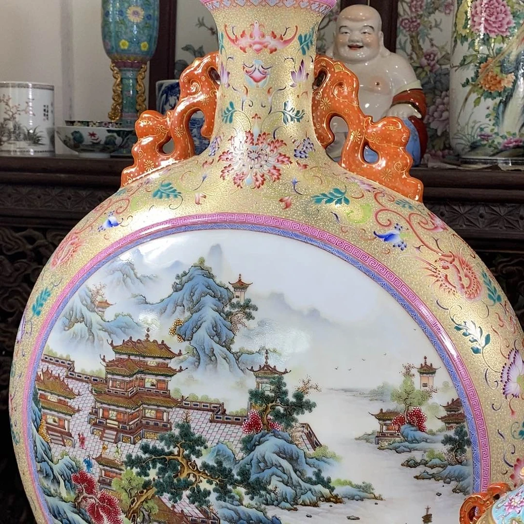 摆件手工手绘陶瓷摆件工艺品