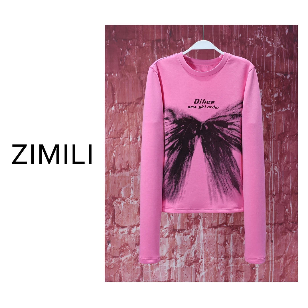 【LIANG哥女装】2025欧货莱赛尔天丝轻薄透气粉色高弹显瘦上衣6067