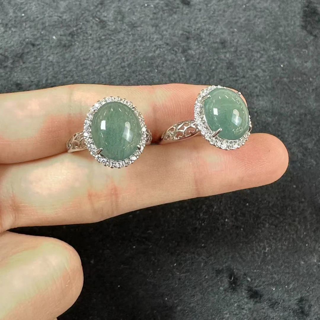 【菲菲】翡翠蛋面戒指多样性发其一@k