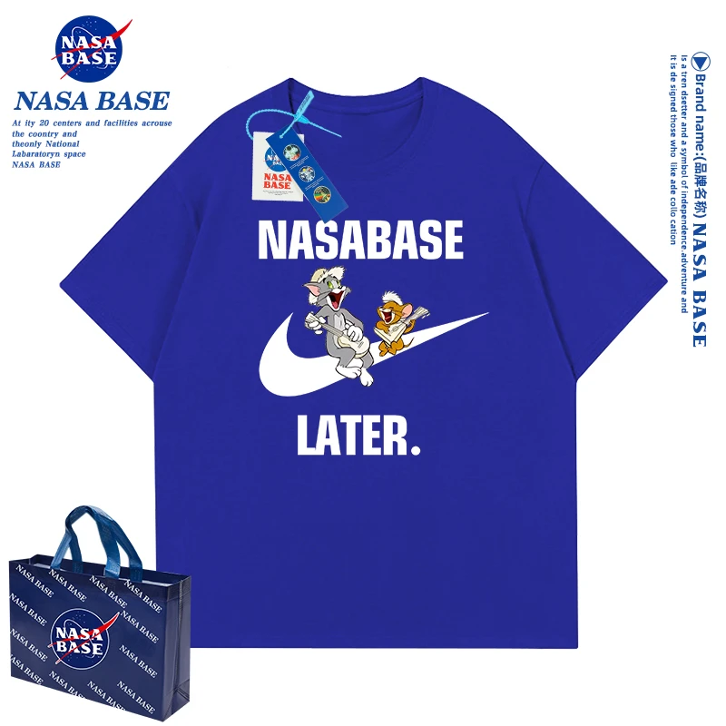 NASA联名猫和老鼠男童t恤短袖2025夏季新款男孩纯棉半袖儿童套装