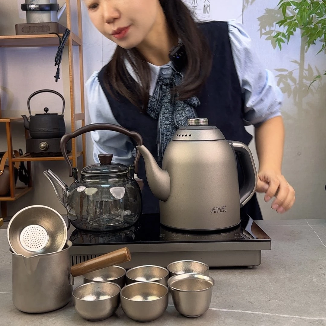 ****࿐微可道纯钛煮茶器