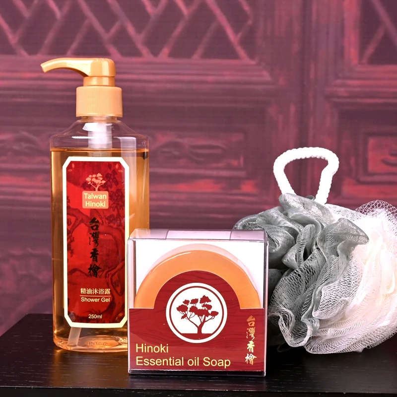 津轻堂 桧木精油皂 沐浴露组合