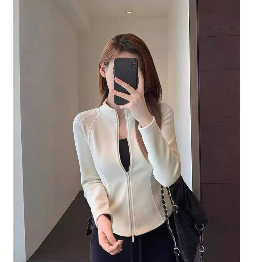 木子静−「升级小蛮腰」轻暖连帽双拉链小暖炉上衣-2382