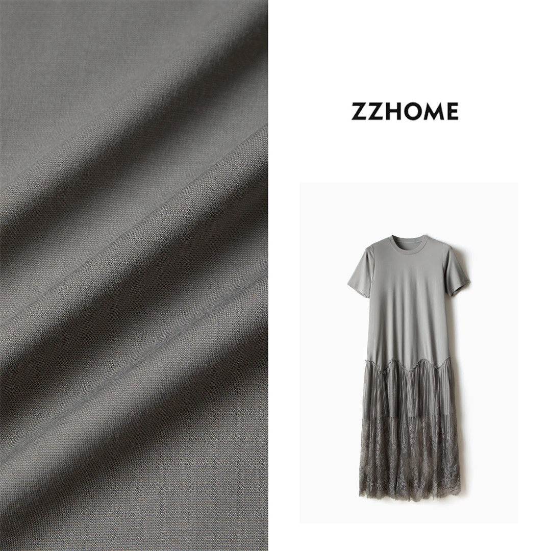 ZOZO HOME ｜“拼接”休闲大廓形短袖拼蕾丝连衣裙q170016p