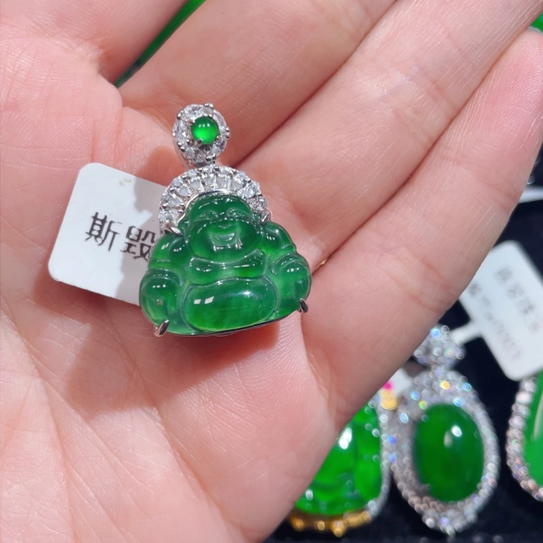 翡翠颈饰未镶嵌保a保真天然翡翠