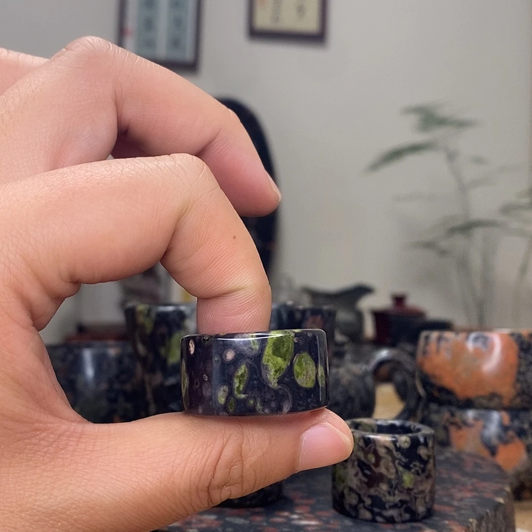 豫石匠梅花玉小鼻嘎随形手把压书石茶宠