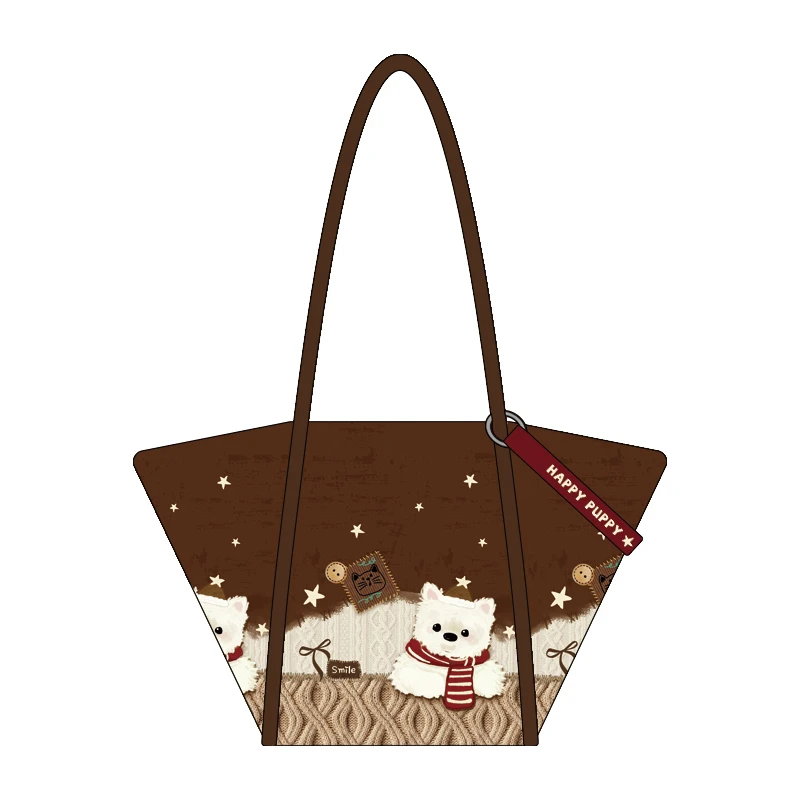 设计师原创毛线西高地元宝包通勤时尚大容量休闲日常单肩斜跨女包