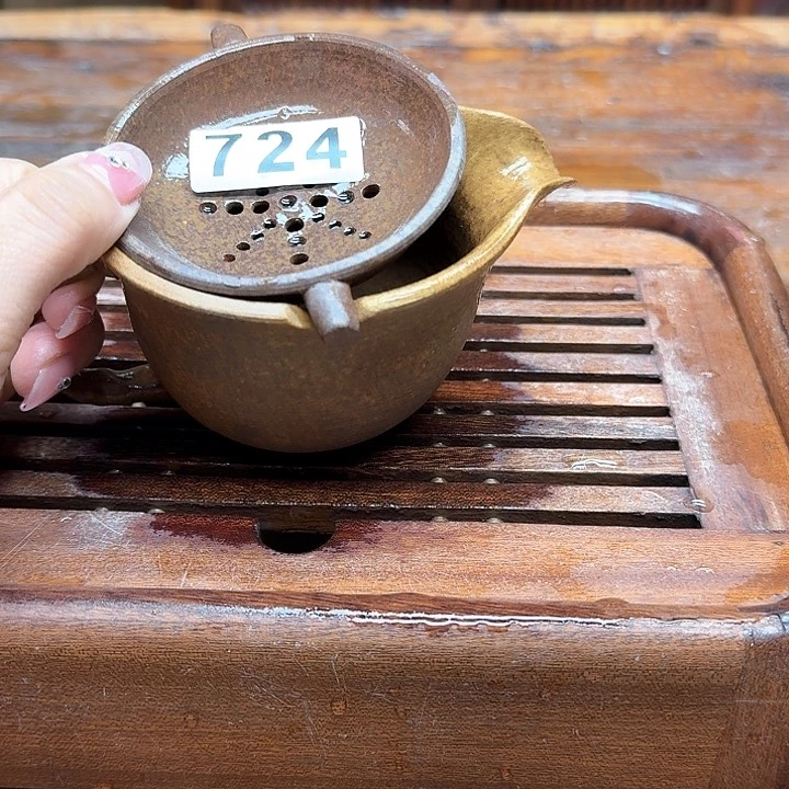 纯手工制作粗陶茶具