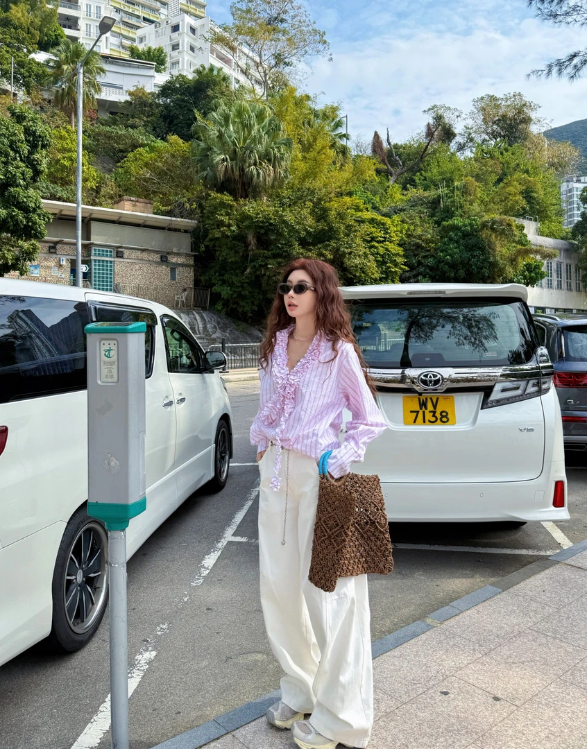 【婉君】早春韩版减龄宽松阔腿百搭洋气休闲裤LWJ25A1K037