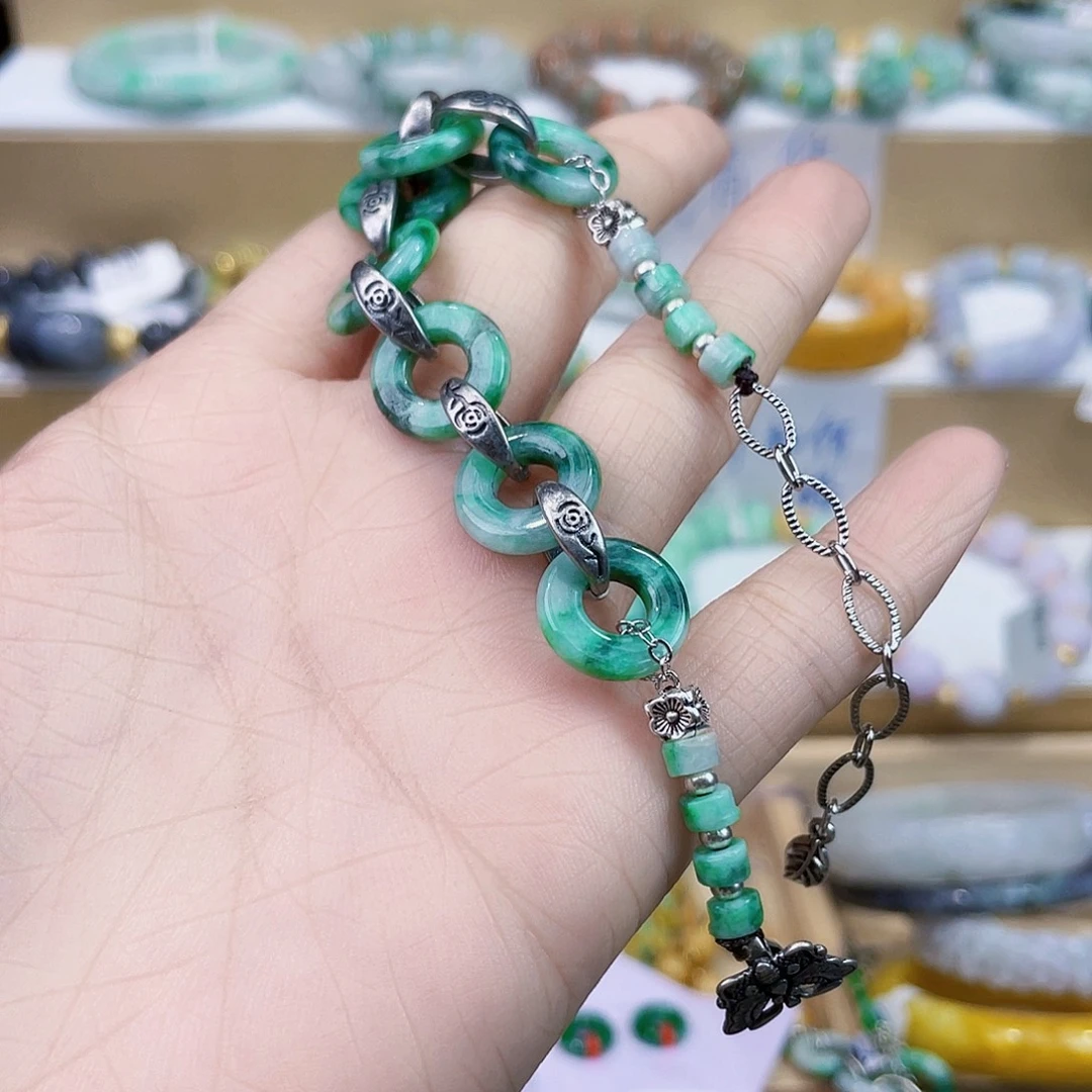 幽***紫翡翠未镶嵌手链手链